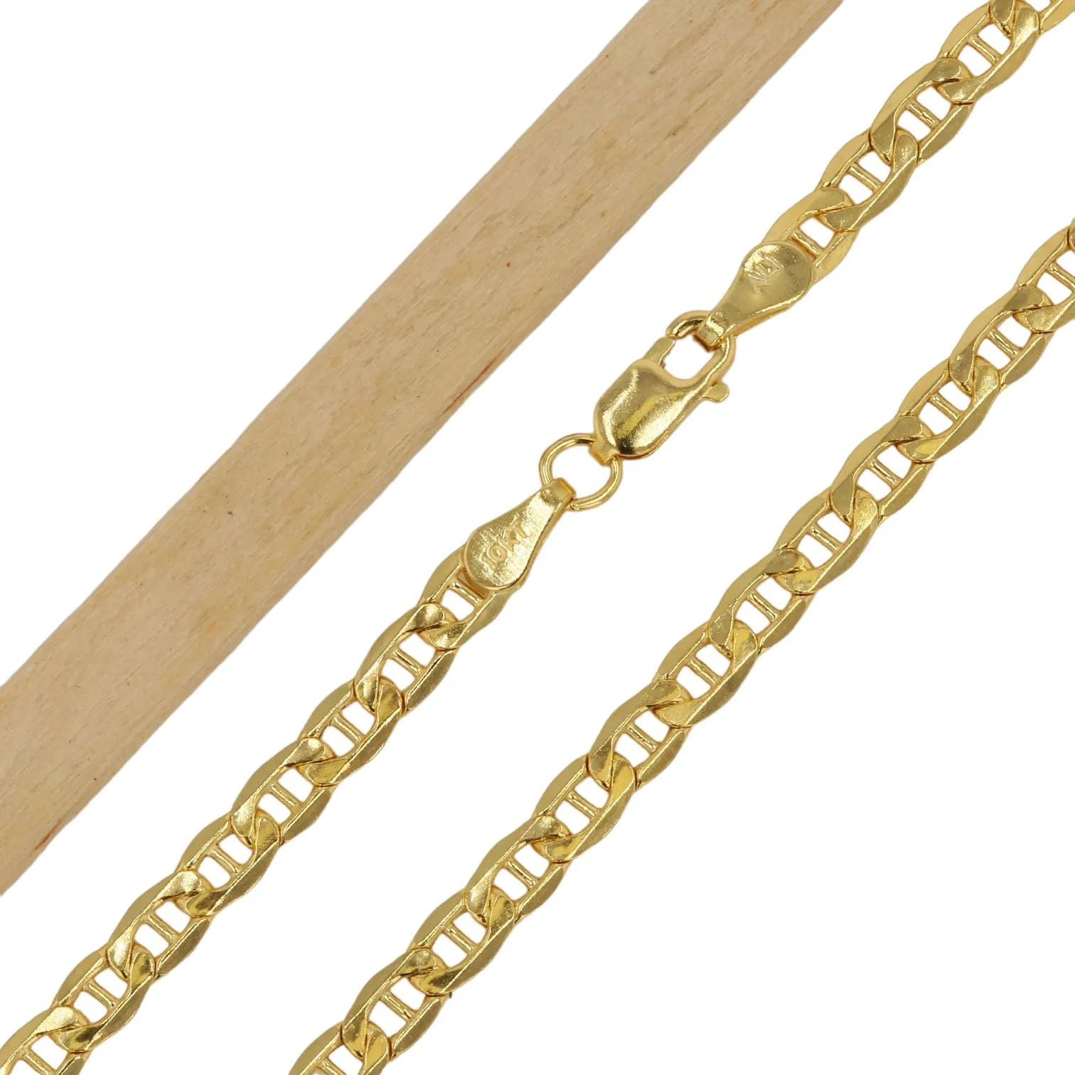 10K Yellow Gold Mariner Anklet Bracelet-226757