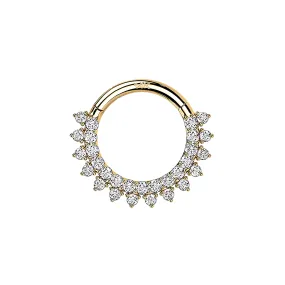 14k Blossom Hoop