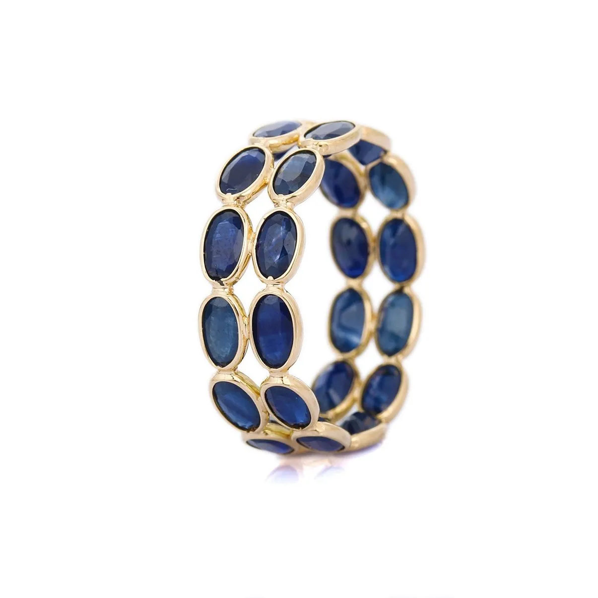 18K Yellow Gold Sapphire Eternity Band