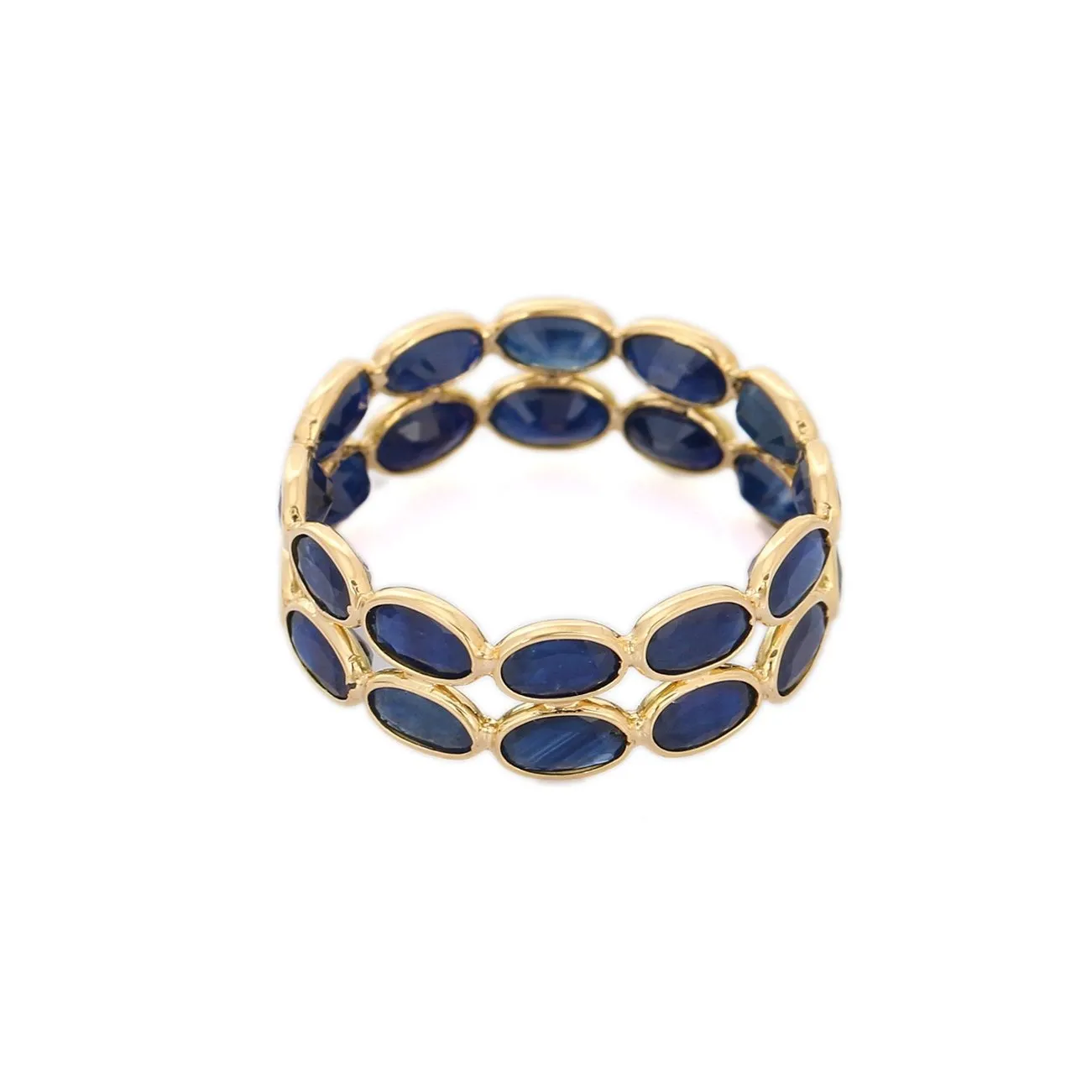 18K Yellow Gold Sapphire Eternity Band