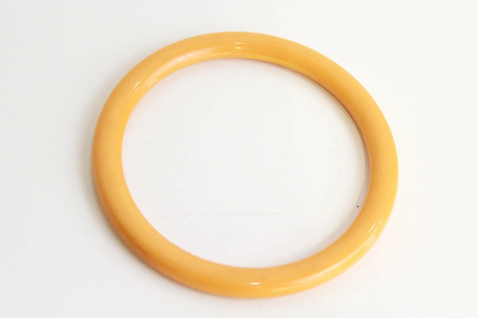 1940s Yellow Bakelite Spacer Bangle Bracelet