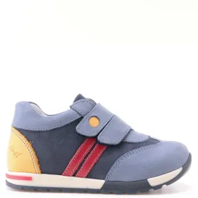 (2333-25) Emel low Velcro Trainers - blue