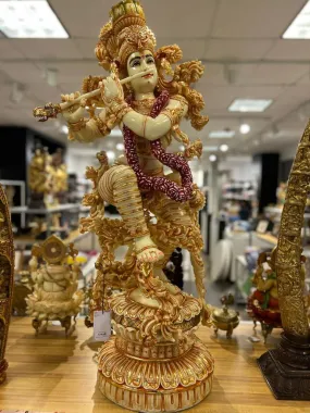 48" KRISHNA STANDING KARVIN STATUE SN