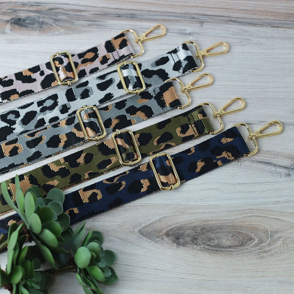 Adjustable Bag Strap 1.5 inch Leopard Pattern