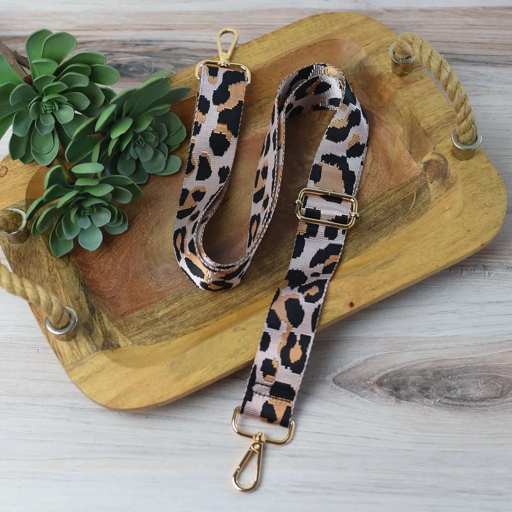 Adjustable Bag Strap 1.5 inch Leopard Pattern