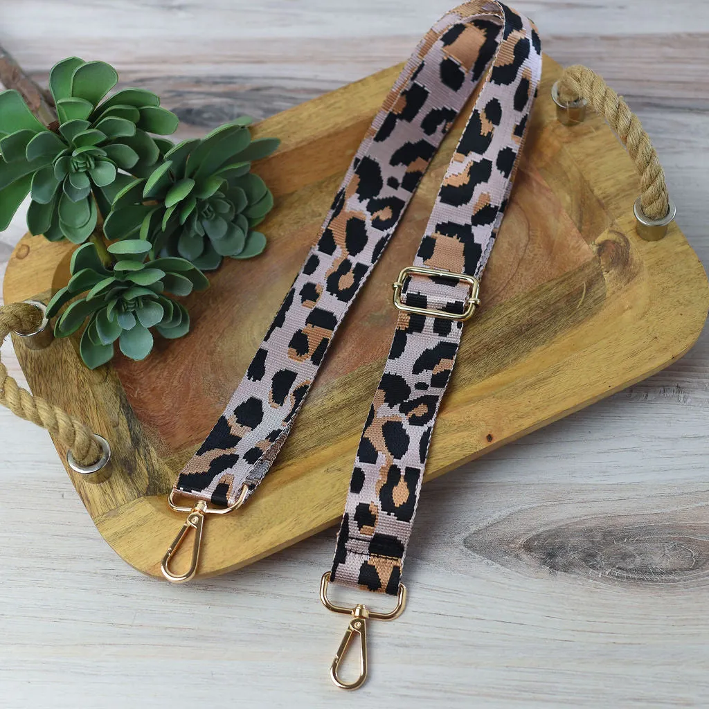 Adjustable Bag Strap 1.5 inch Leopard Pattern