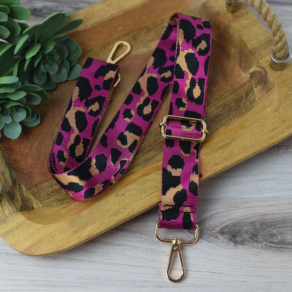 Adjustable Bag Strap 1.5 inch Leopard Pattern