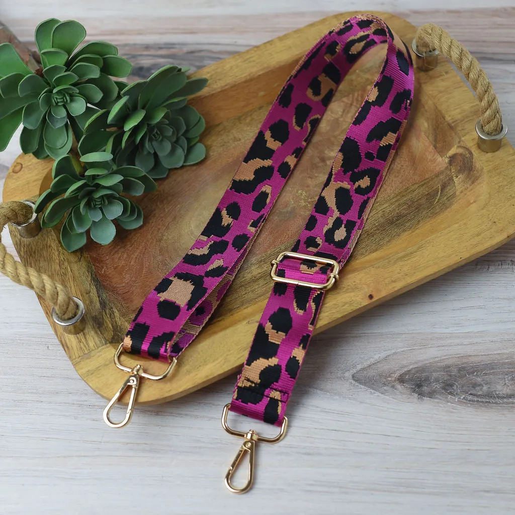 Adjustable Bag Strap 1.5 inch Leopard Pattern