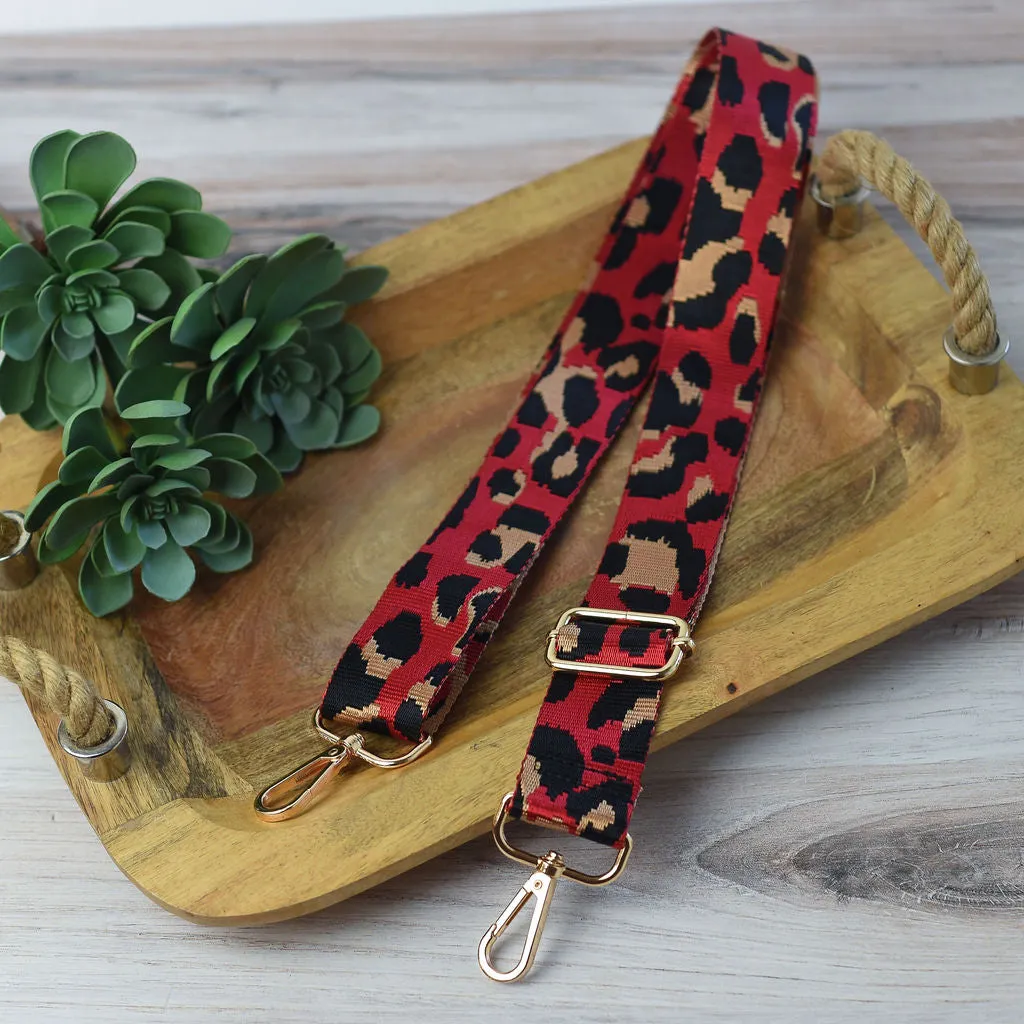 Adjustable Bag Strap 1.5 inch Leopard Pattern