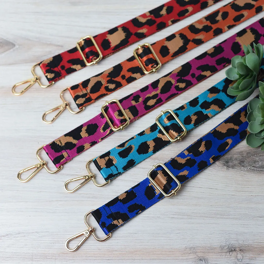 Adjustable Bag Strap 1.5 inch Leopard Pattern