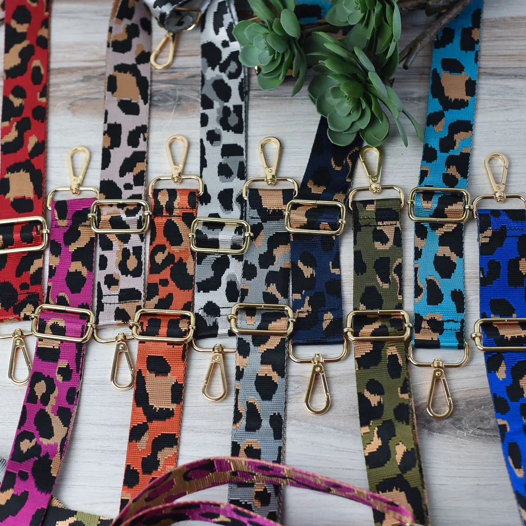 Adjustable Bag Strap 1.5 inch Leopard Pattern