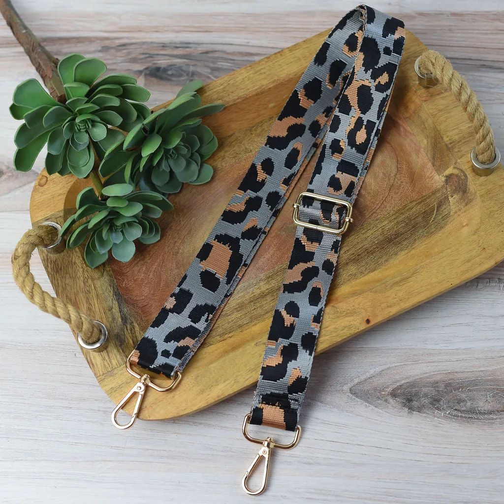 Adjustable Bag Strap 1.5 inch Leopard Pattern