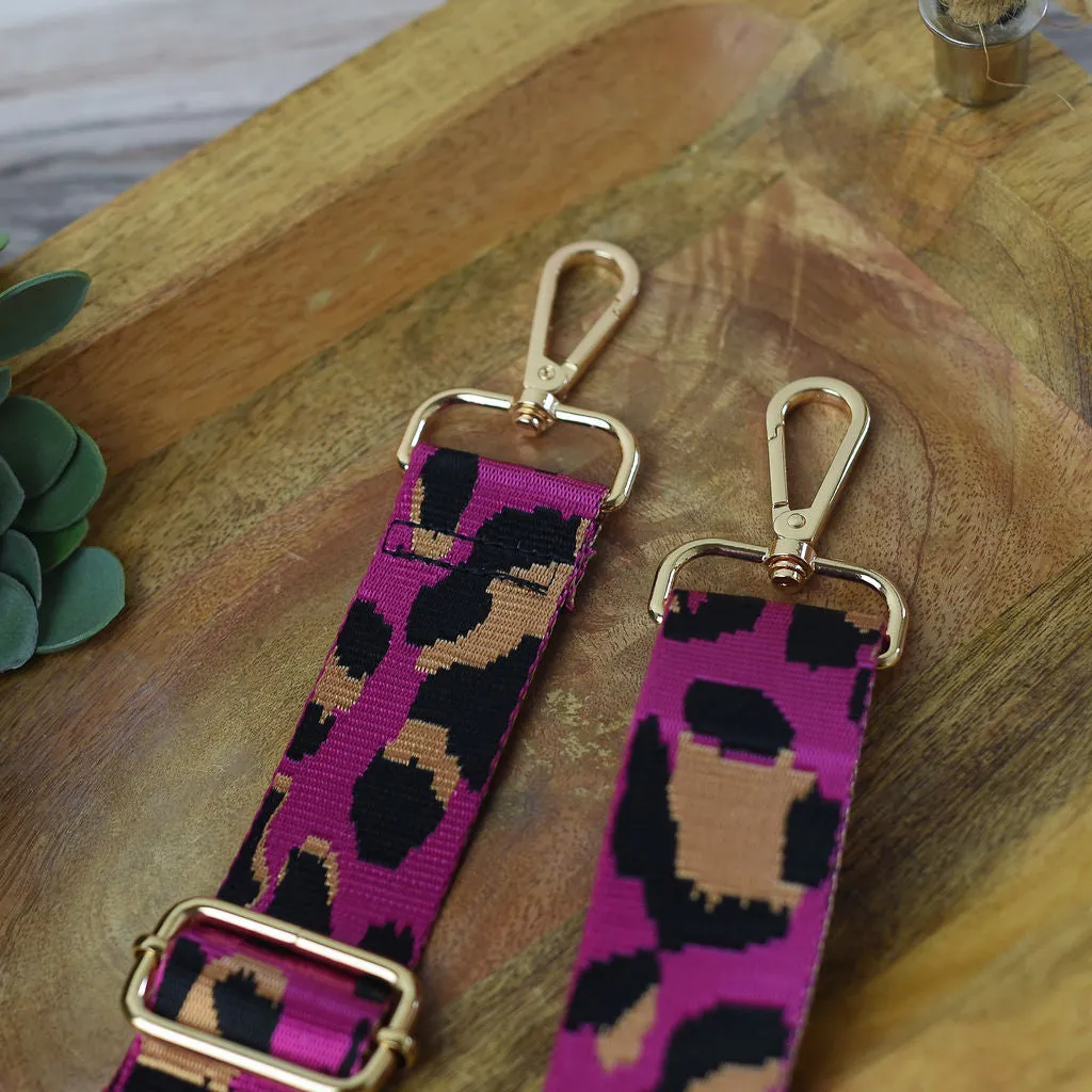 Adjustable Bag Strap 1.5 inch Leopard Pattern