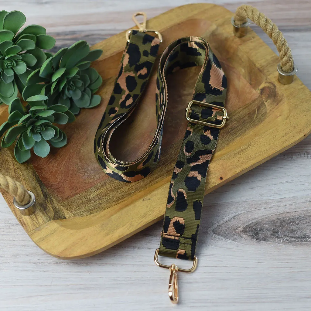 Adjustable Bag Strap 1.5 inch Leopard Pattern