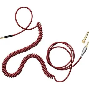 AIAIAI 1.5m Coiled Woven Cable with Adaptor | Red