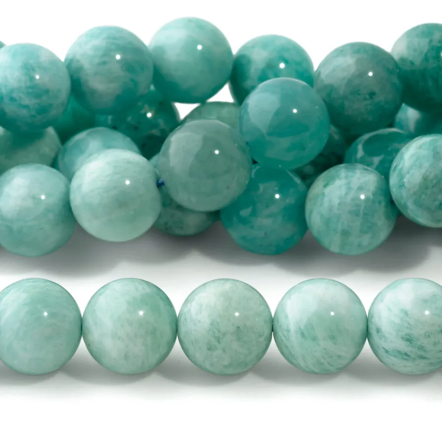 Amazonite 10mm Round Banded - 15-16 Inch