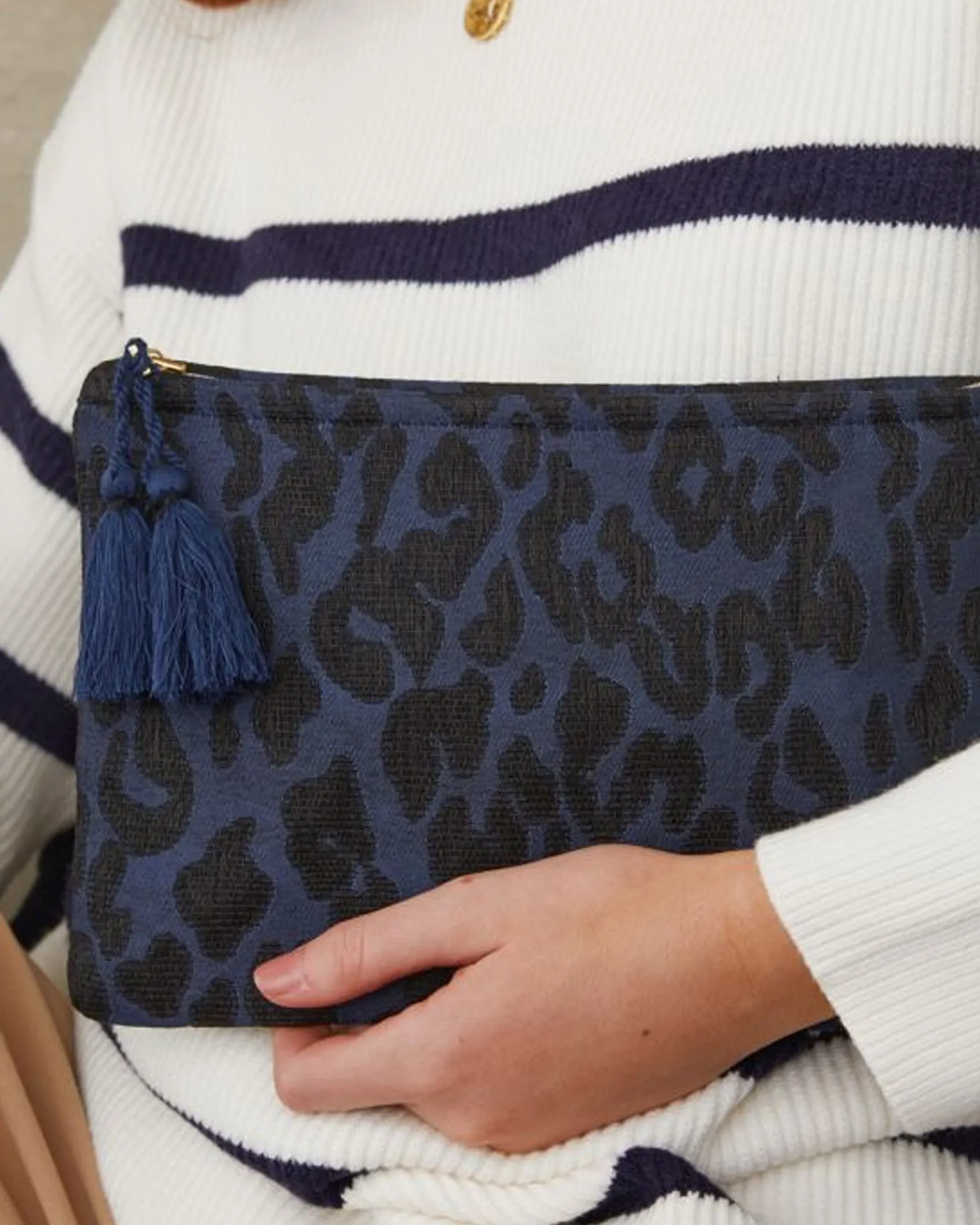 Ashiana Miami Waterproof Pouch - Navy Leopard