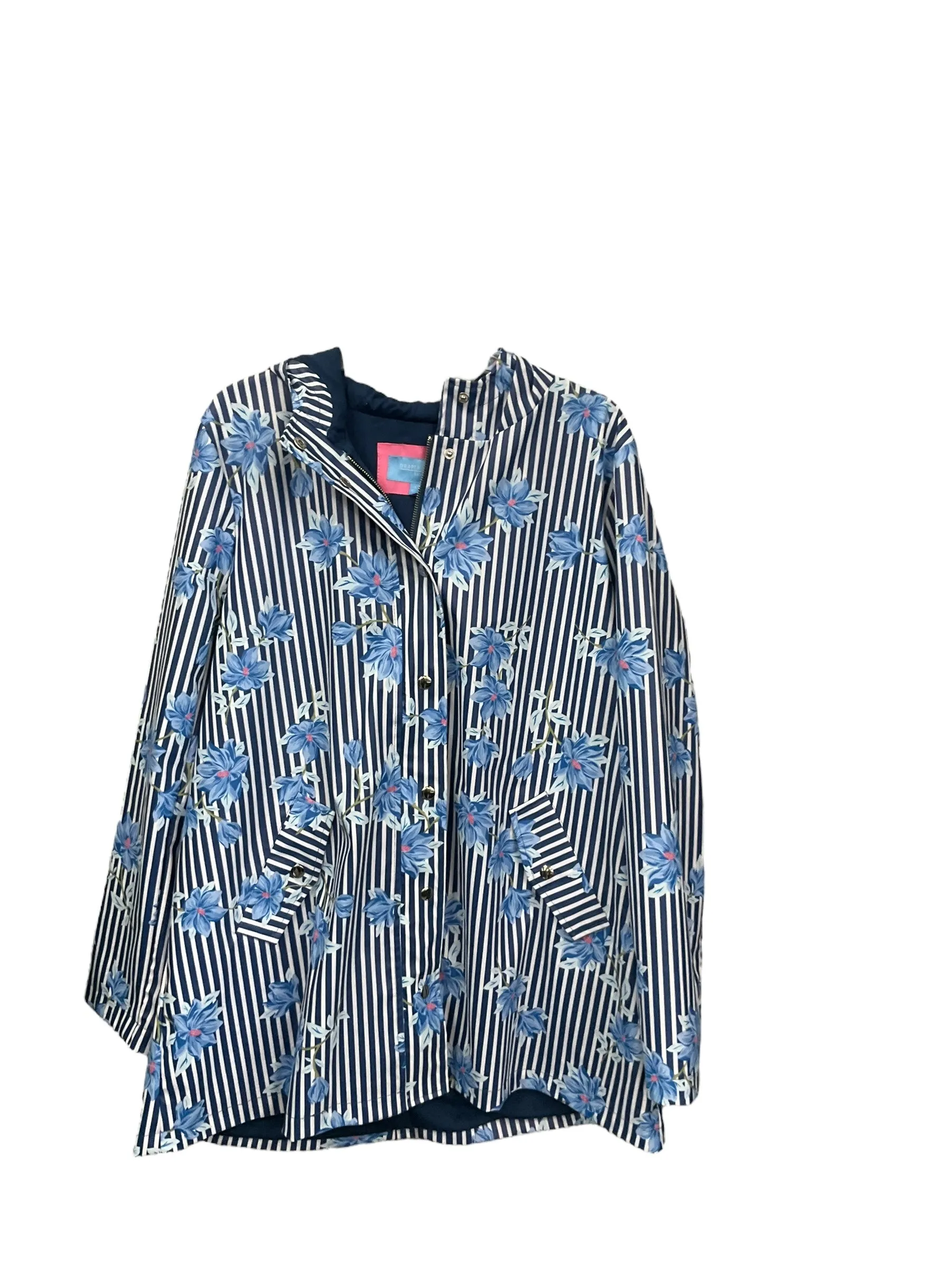 Coat Raincoat By Draper James In Floral Print, Size: L