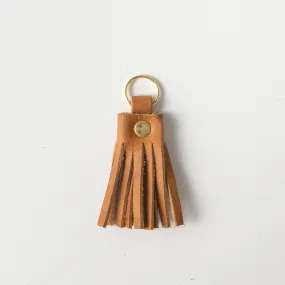 Distressed Ochre Tassel Keychain