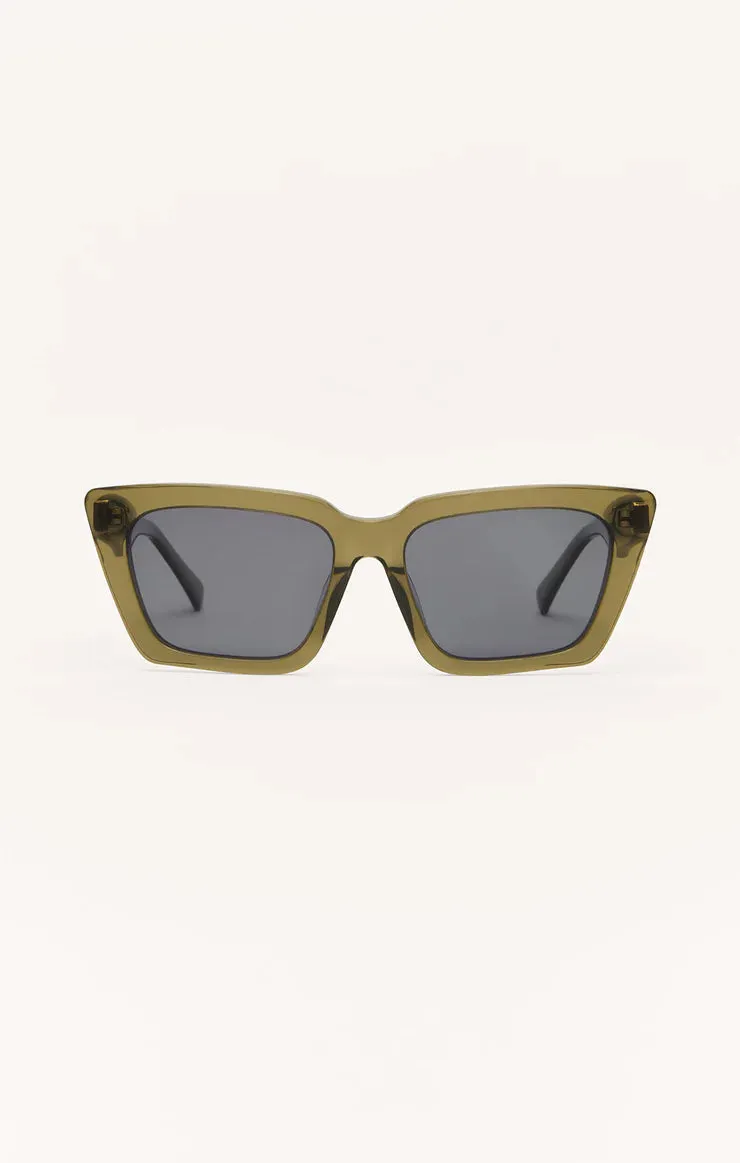 Feel Good Polarized Sunglasses - Moss - Grey