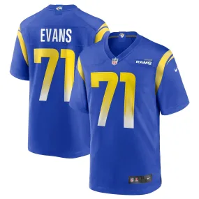 Men's Nike Bobby Evans Royal Los Angeles Rams Game Jersey