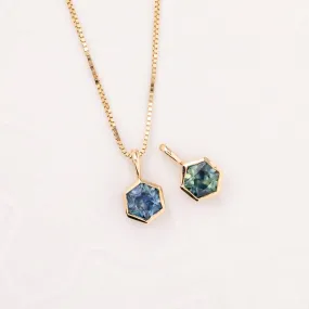 Montana Sapphire Patia Hexagon Necklace