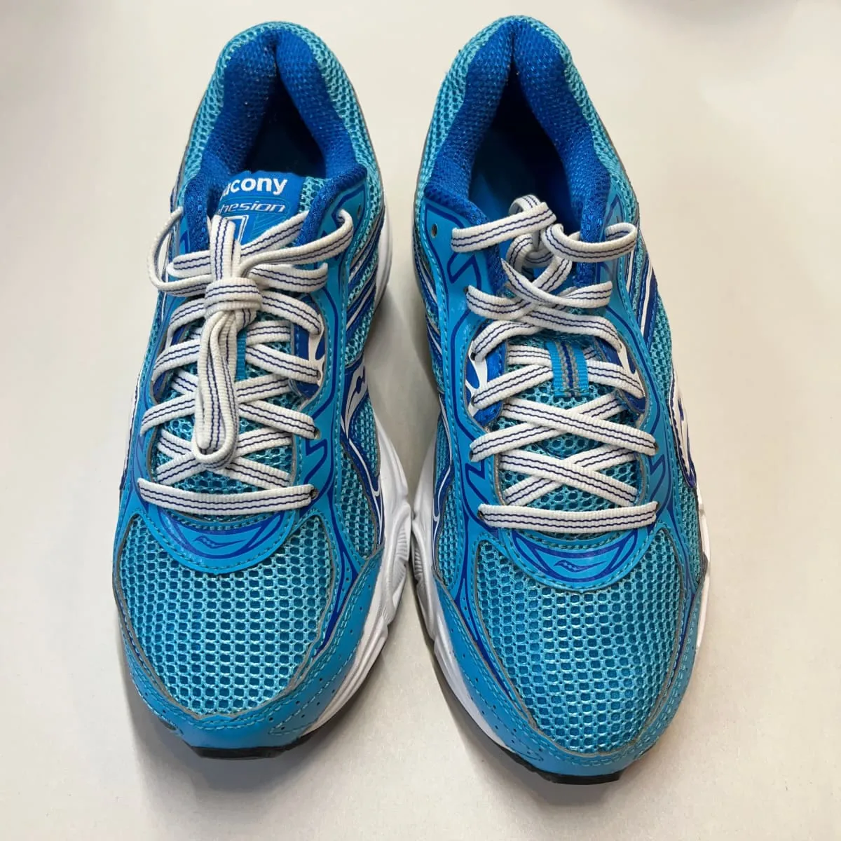 SAUCONY Women's Grid Cohesion 7 -Blue/White- Running Shoe Size 6.5M - Preowned