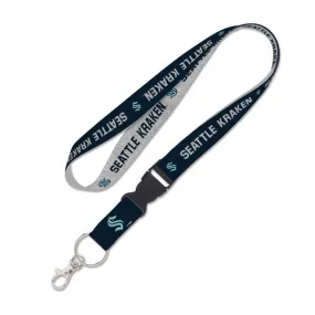 SEATTLE KRAKEN HEATHER LANYARD W/DETACHABLE BUCKLE 1