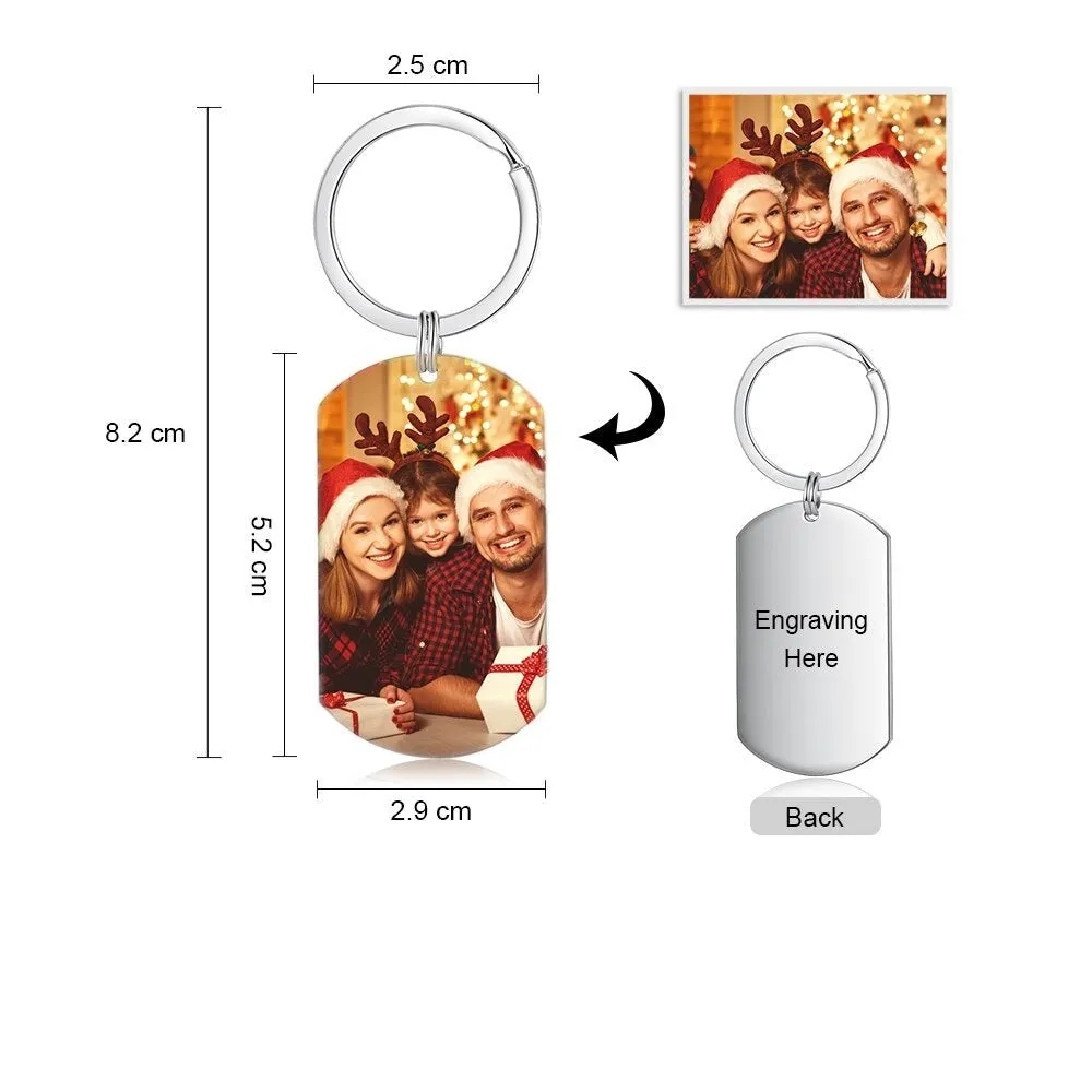 Stainless Steel Personalized Photo Keychain